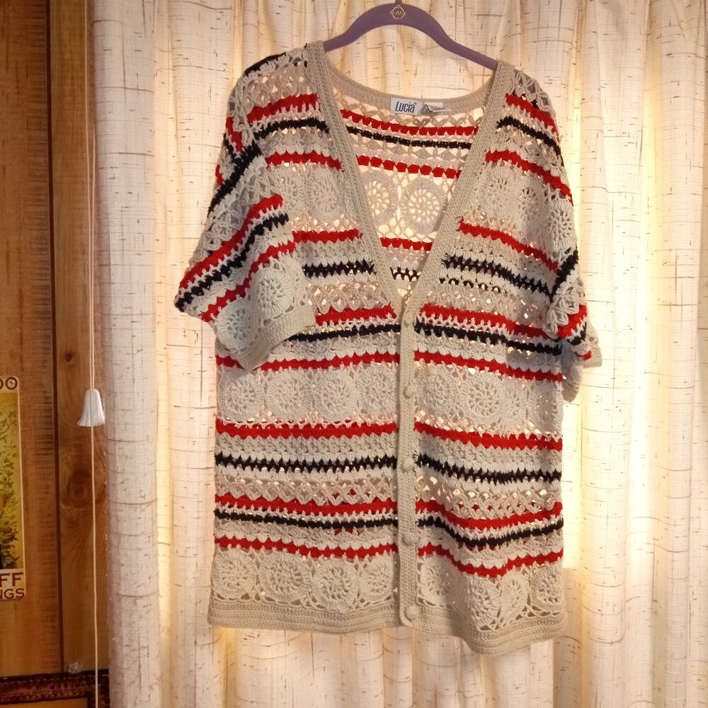 Women's crocheted sweater - Picture 1 of 6